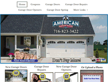 Tablet Screenshot of americangaragedoors.com
